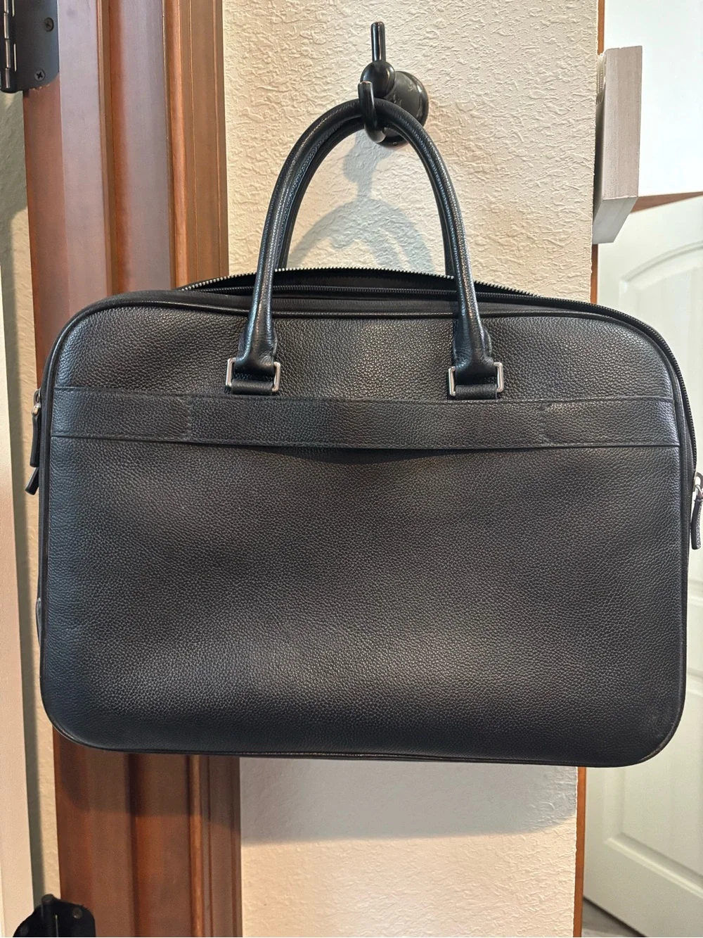 Michael Kors Black Pebbled Leather Briefcase